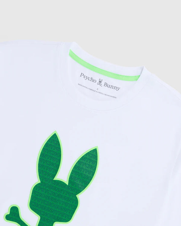 Psycho Bunny (Men's White Harvey Embroidered Graphic Tee)