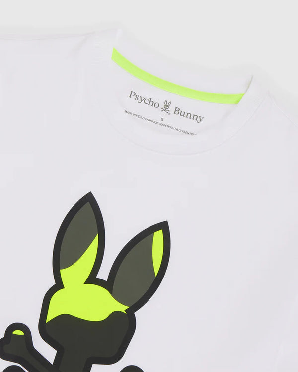 Psycho Bunny (Mens White Plano Camo Print Graphic Tee)