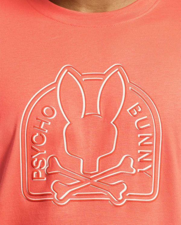 Psycho Bunny Melbourne Graphic T-Shirt – Coral Red