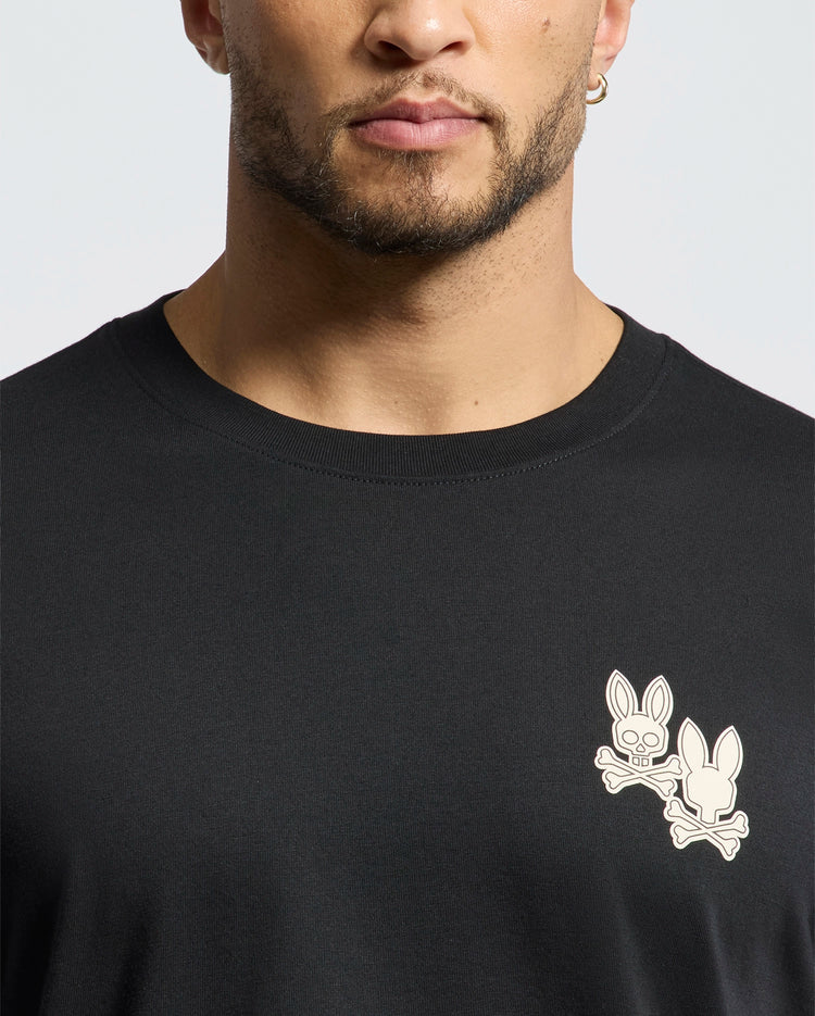 Psycho Bunny Men's Elliot Front Back Graphic Tee - Black
