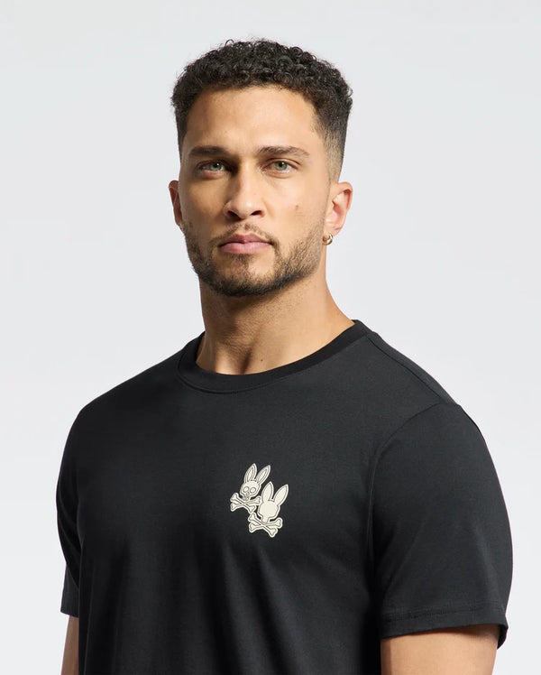 Psycho Bunny Men's Elliot Front Back Graphic Tee - Black