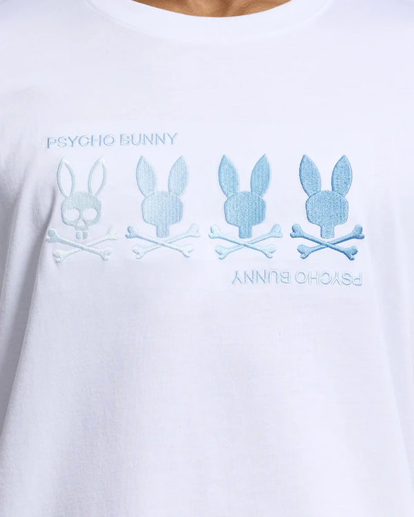 Psycho Bunny Oceania Embroidered Graphic T-Shirt – White