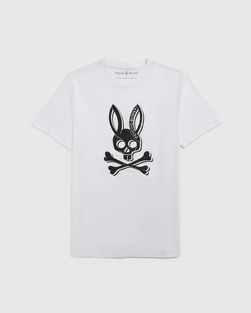Psycho bunny (white serge embroidered graphic t-shirt)