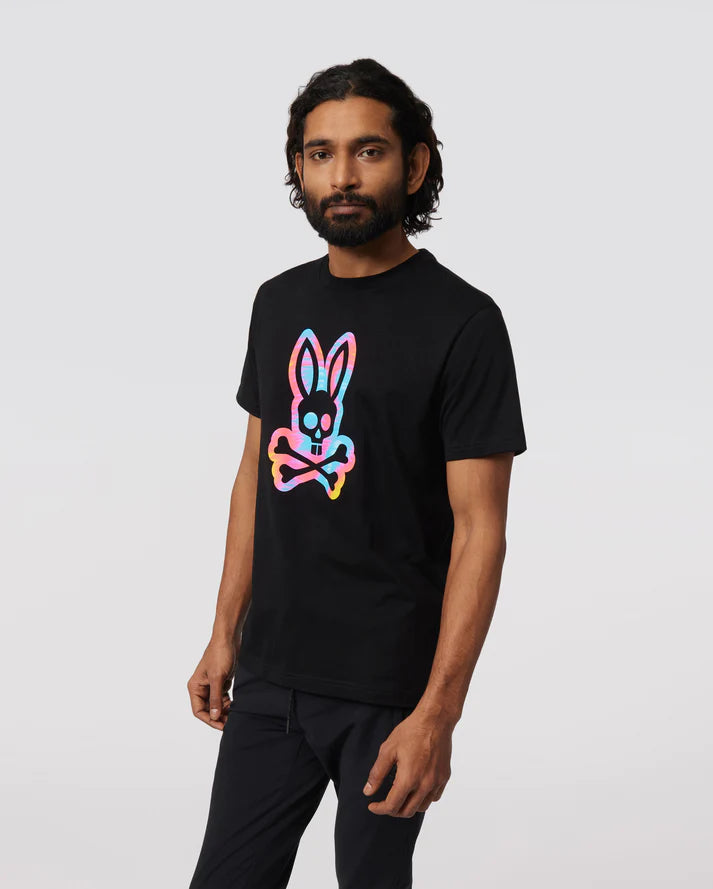 Psycho bunny (Men's black montgomery graphic t-shirt)