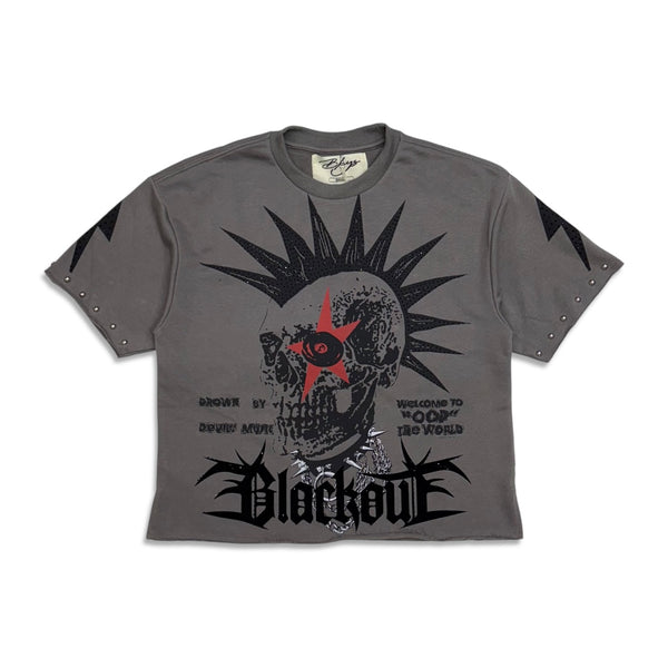 BKYS Born to Tour Cropped T-Shirt – Gray