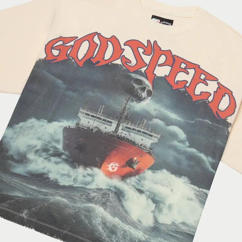 Godspeed Sea Sick T-shirt Bone