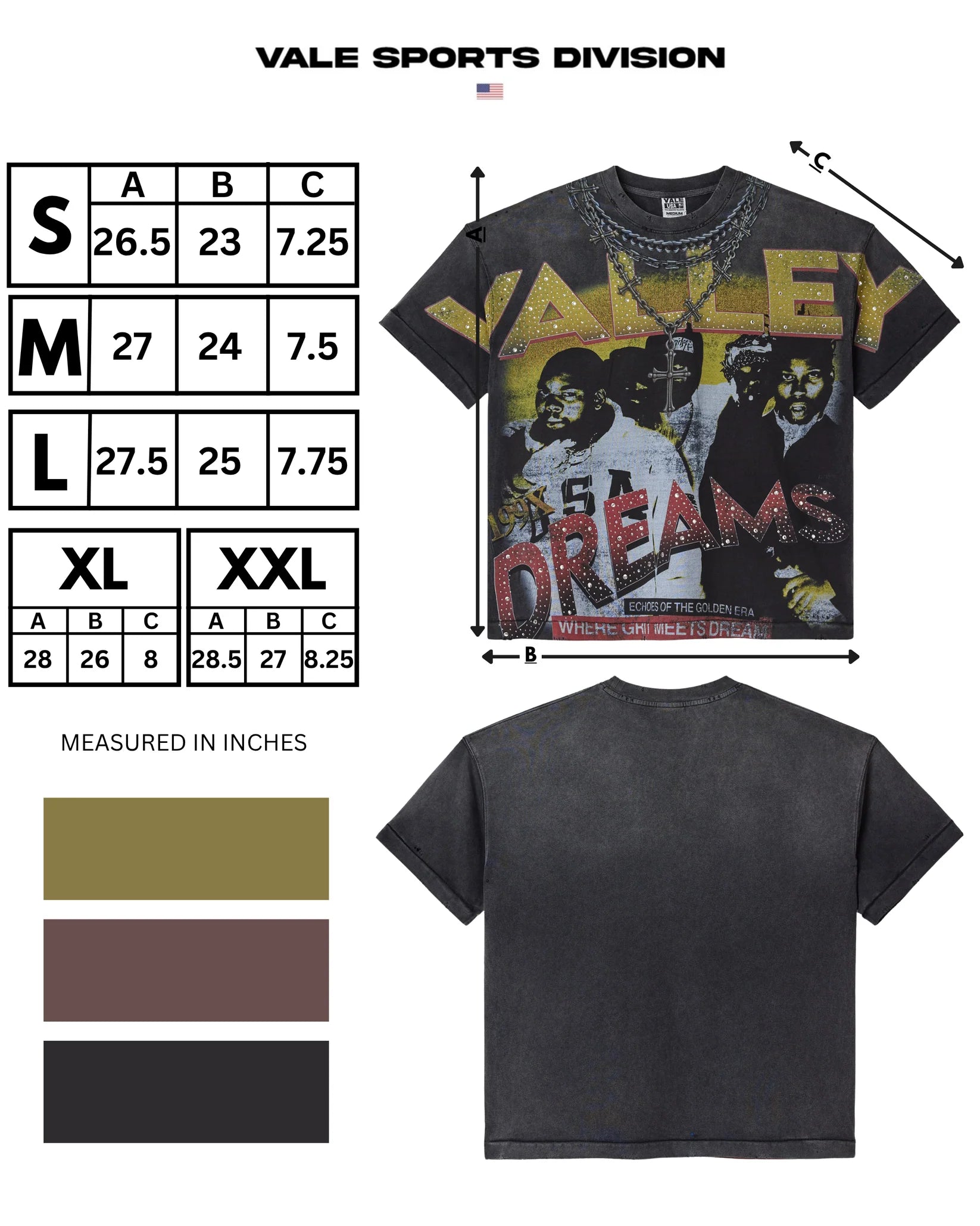 Vale Forever Chambers Bling Tee Black