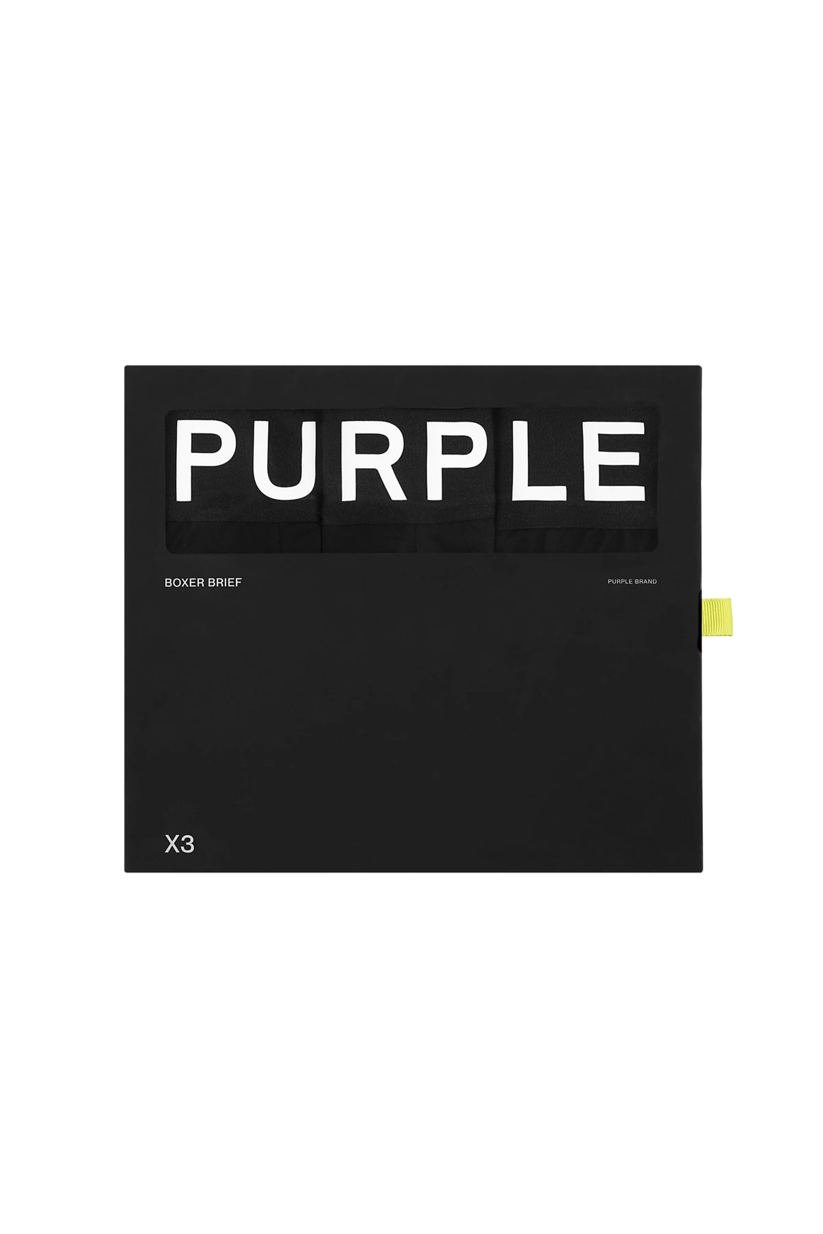 Purple Brand 3 Pack Boxer Briefs Black