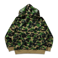 Bape ABC Camo Polyester Relaxed Fit Shark Full Zip Hoodie Green