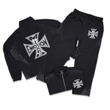 Mixed Emotion Nylon Classic Tracksuit Black