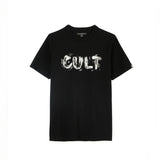 Cult of Individuality Heavyweight Crew Neck Tee "Plaster Logo" in Black