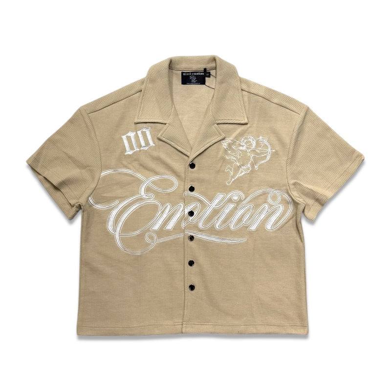 Mixed Emotion Signature Short set Cream