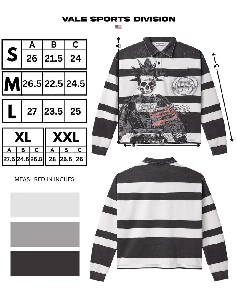 Vale Forever Classic Reggie Rugby Long Sleeve Tee Black