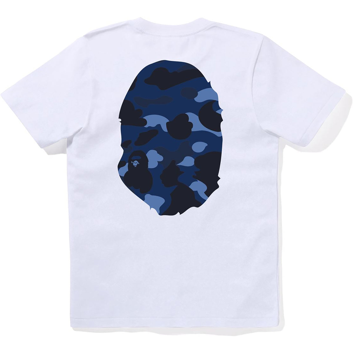 Bape Men’s Color Camo Big Ape Head Tee White x Blue