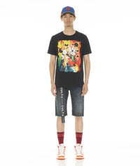 Cult of individuality Rocker Short Stretch belted in -Tidal