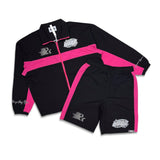 Duaa Rhinestone Nylon Short Set Black