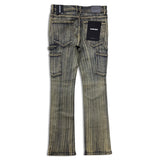 Kindred Men’s Rhinestone Stacked Jeans Mud Blue Wax