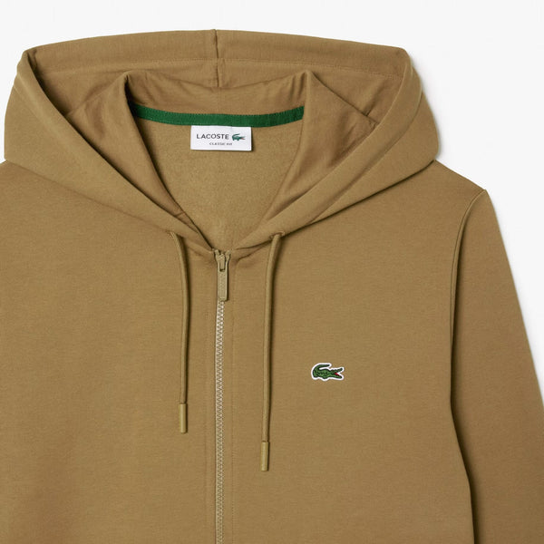 Lacoste (Men’s brown fleece zip hoodie)