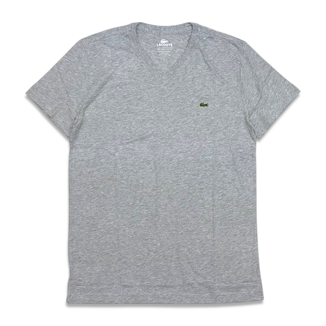 Lacoste Men's v-neck pima cotton t-shirt sliver chine TH6604-41-CCA