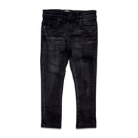 Premium disaster kids's ripped jean black two tone