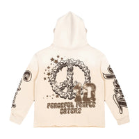Triple Sevens All Star Football Hoodie Cream/Brown