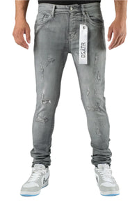 Premium Disaster Men's Classic Stretch denim jeans grey Tint