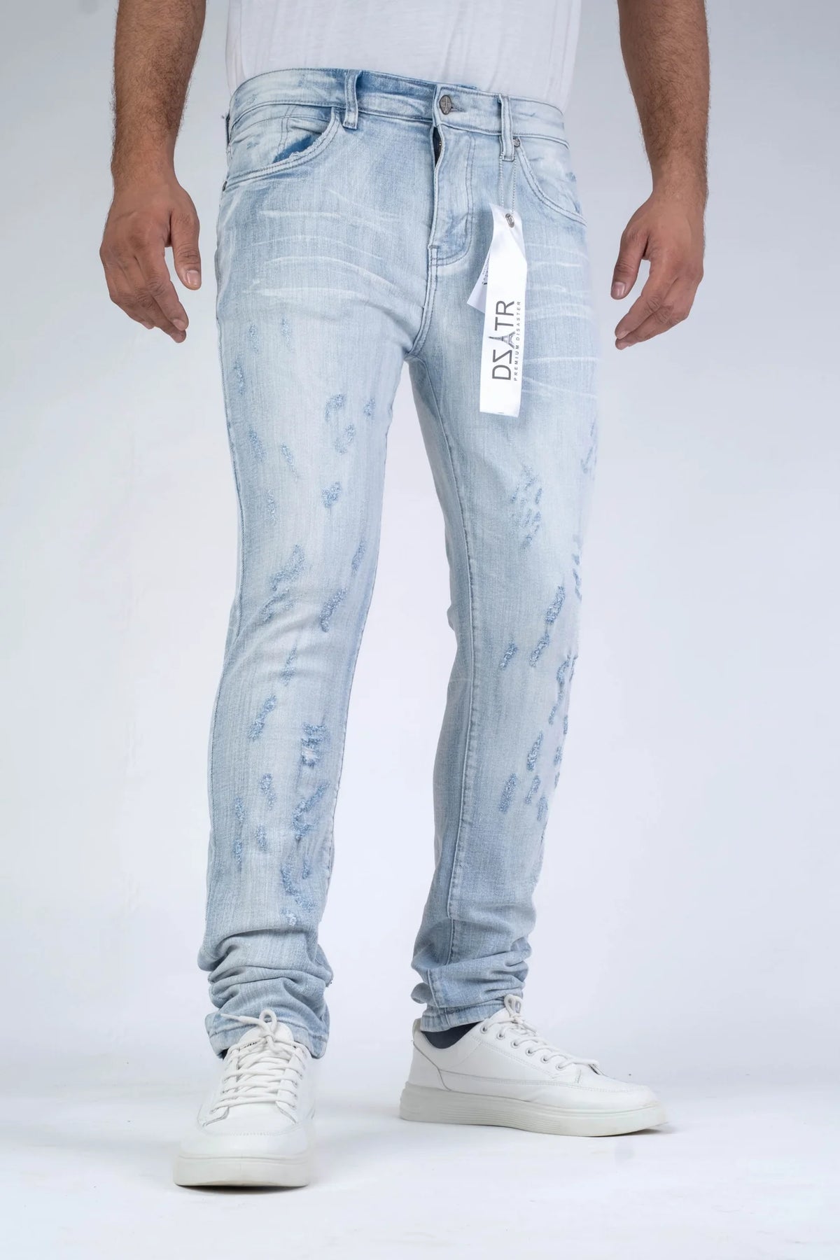 Ulti Ripped Jean Premium Disaster Men's classic ultra stretch denim jean ice ripped ...
