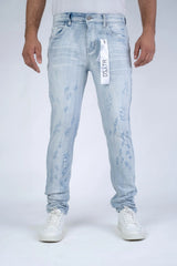 Premium Disaster Men's classic ultra stretch denim jean ice ripped