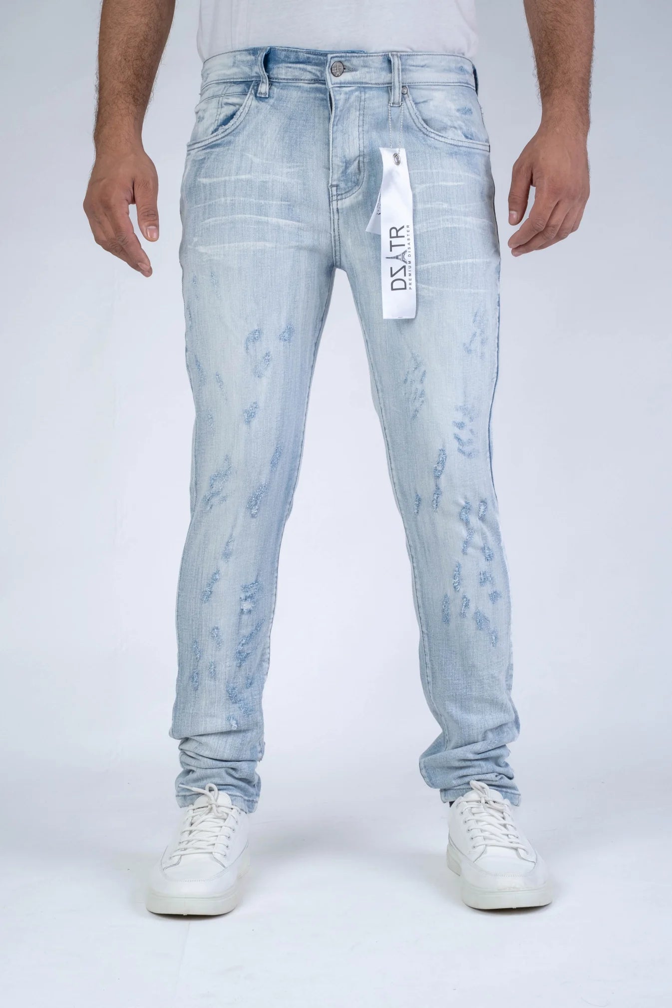 Premium Disaster Men's classic ultra stretch denim jean ice ripped