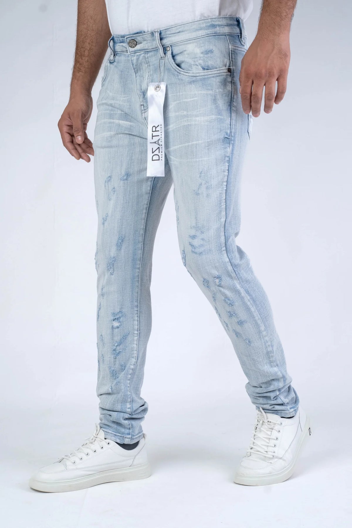 Ulti Ripped Jean Premium Disaster Men's classic ultra stretch denim jean ice ripped ...