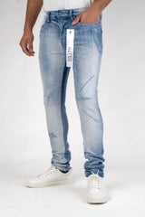 Premium Disaster Men's classic ultra stretch denim jean Blue