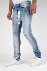 Premium Disaster Men's classic ultra stretch denim jean Blue