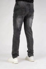 Premium Disaster Men's classic Ultra Stretch Denim jeans Black Cross