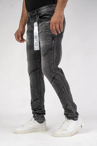 Premium Disaster Men's classic Ultra Stretch Denim jeans Black Cross