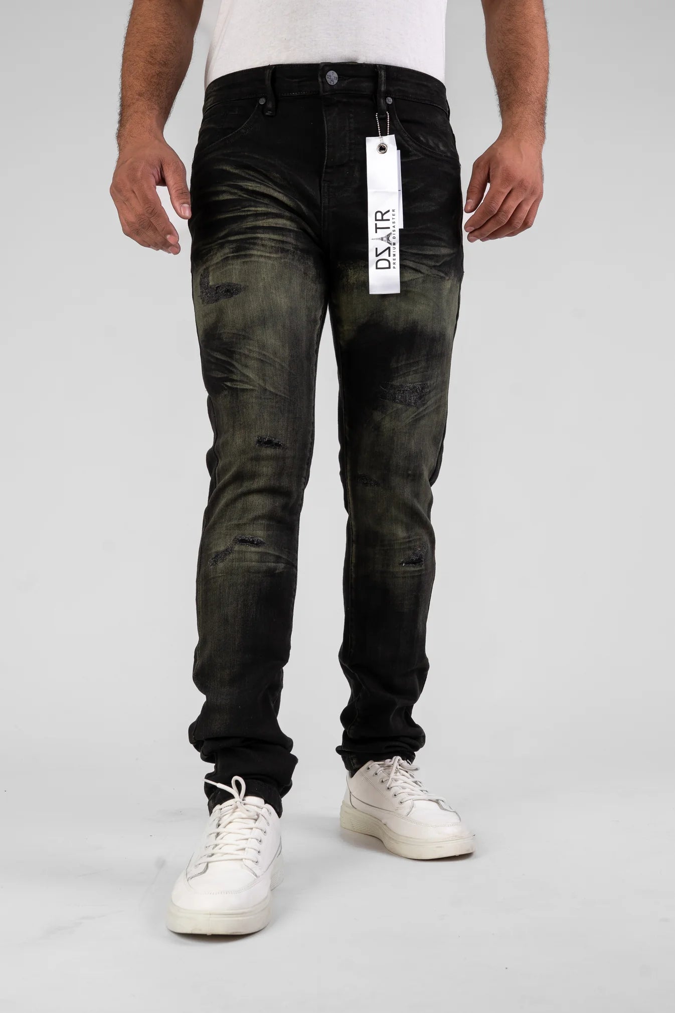 Premium Disaster Men's Classic Ultra Stretch Denim Jeans Black