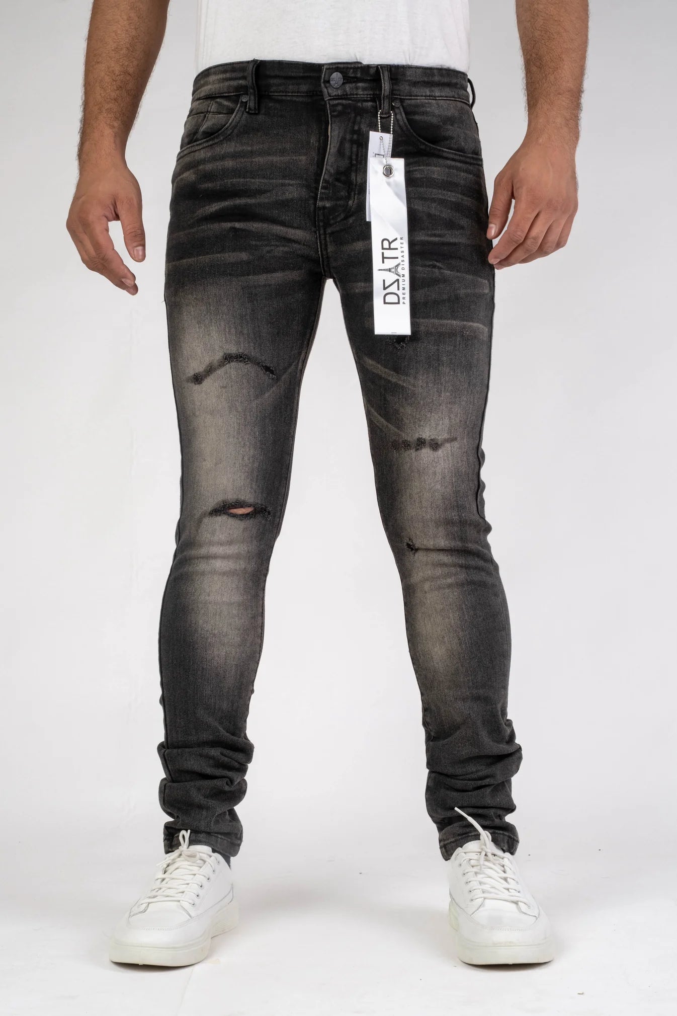 Premium Disaster Men's classic ultra stretch denim jean tint black