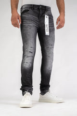 Premium Disaster Men's classic ultra stretch denim jean black grate