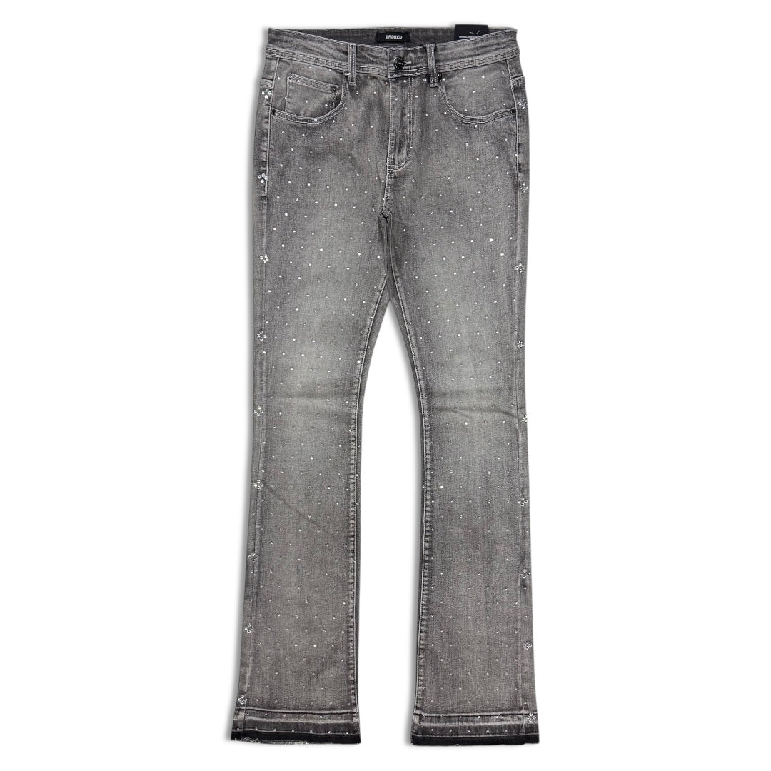 Kindred Men’s Rhinestone Stacked Jeans grey
