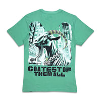 Denimicity Men’s Goatest of All Stoned Out Rhinestone Tee teal