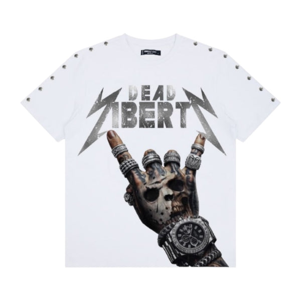 Roku Studio Dead Liberty Studded Tee White