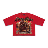 Roku Studio Strom Rider cropped tee Red