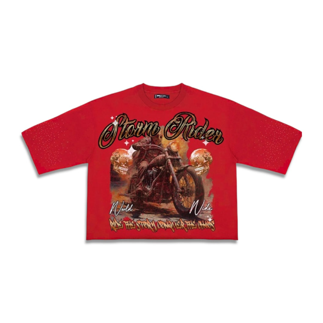 Roku Studio Strom Rider cropped tee Red