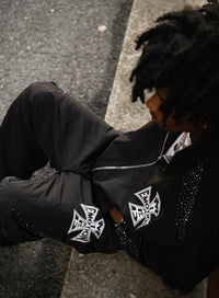 Mixed Emotion Nylon Classic Tracksuit Black