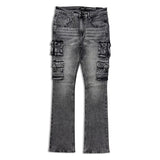 Kindred Men’s Rhinestone utility Stacked Jeans black stone