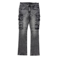 Kindred Men’s Rhinestone utility Stacked Jeans black stone