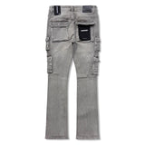 Kindred Men’s Rhinestone utility Stacked Jeans ice grey