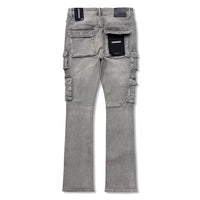 Kindred Men’s Rhinestone utility Stacked Jeans ice grey