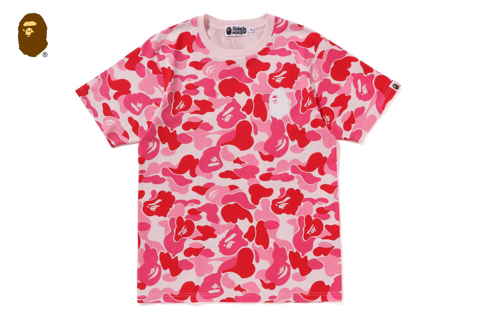 Bape Men’s ABC Camo Asnka Tee Pink