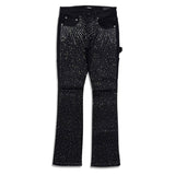 Kindred Men’s Rhinestone Denim Stacked Jeans Black