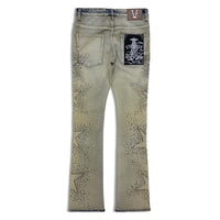 Vicious Denim Men's Star Stacked Embellished Jeans - Indigo